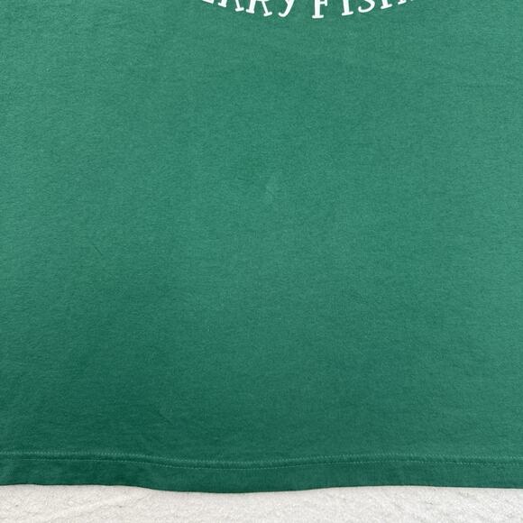 RedHead Shirt Mens Large L Green Christmas We Wish You A Merry Fishmas Fishing - Picture 4 of 11